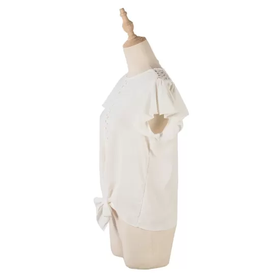 Bohemia Flared Sleeves Solid Color T-Shirt Bohemia Flared Sleeves Solid Color T-Shirt