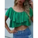 Bohemia Flared Sleeves Solid Color T-Shirt Bohemia Flared Sleeves Solid Color T-Shirt
