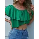 Bohemia Flared Sleeves Solid Color T-Shirt Bohemia Flared Sleeves Solid Color T-Shirt