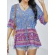 Bohemia Loose Floral Printed T-Shirt Bohemia Loose Floral Printed T-Shirt