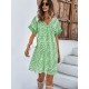 Loose A-Line Floral Printed Bohemia Dress Loose A-Line Floral Printed Bohemia Dress