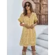 Loose A-Line Floral Printed Bohemia Dress Loose A-Line Floral Printed Bohemia Dress