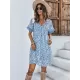 Loose A-Line Floral Printed Bohemia Dress Loose A-Line Floral Printed Bohemia Dress
