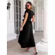Casual Flared Sleeves Solid Color Dress Casual Flared Sleeves Solid Color Dress