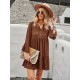 V-Neck Polka Dot Long Flare Sleeves Mini Dress V-Neck Polka Dot Long Flare Sleeves Mini Dress