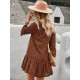V-Neck Polka Dot Long Flare Sleeves Mini Dress V-Neck Polka Dot Long Flare Sleeves Mini Dress