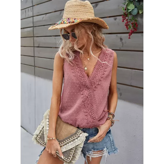 Lace Bohemian Vest Tops Lace Bohemian Vest Tops