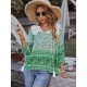 Peter Pan Neckline Bohemian Floral Blouse Peter Pan Neckline Bohemian Floral Blouse