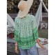Peter Pan Neckline Bohemian Floral Blouse Peter Pan Neckline Bohemian Floral Blouse