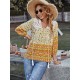 Peter Pan Neckline Bohemian Floral Blouse Peter Pan Neckline Bohemian Floral Blouse