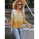 Peter Pan Neckline Bohemian Floral Blouse Peter Pan Neckline Bohemian Floral Blouse