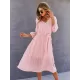 Casual Loose A-Line Buttoned Midi Dresses Casual Loose A-Line Buttoned Midi Dresses