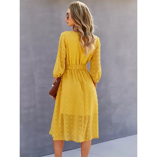 Casual Loose A-Line Buttoned Midi Dresses Casual Loose A-Line Buttoned Midi Dresses
