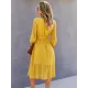 Casual Loose A-Line Buttoned Midi Dresses Casual Loose A-Line Buttoned Midi Dresses