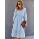 Casual Loose A-Line Buttoned Midi Dresses Casual Loose A-Line Buttoned Midi Dresses