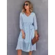 Casual Loose A-Line Buttoned Midi Dresses Casual Loose A-Line Buttoned Midi Dresses