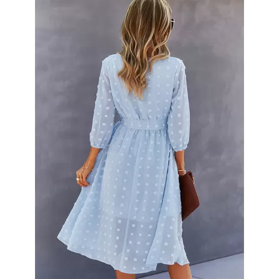 Casual Loose A-Line Buttoned Midi Dresses Casual Loose A-Line Buttoned Midi Dresses