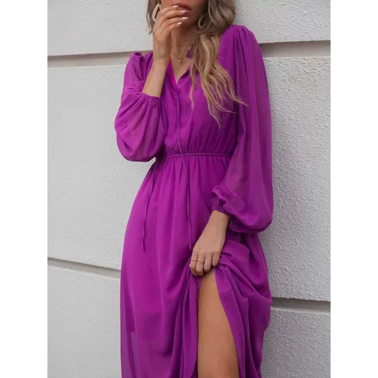 Fuchsia Long Sleeve Maxi Dress Fuchsia Long Sleeve Maxi Dress