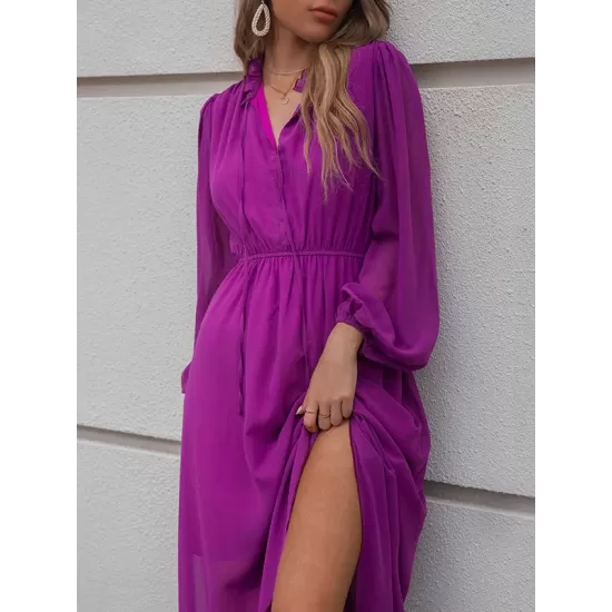 Fuchsia Long Sleeve Maxi Dress Fuchsia Long Sleeve Maxi Dress