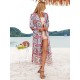 Vacation Loose Floral Printed Overall Vacation Loose Floral Printed Overall