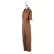 Casual Buckle Solid Color Polo Jumpsuit Casual Buckle Solid Color Polo Jumpsuit