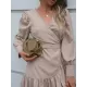 Casual Irregularity Solid Color V-Neck Dress Casual Irregularity Solid Color V-Neck Dress