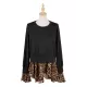Casual Loose Leopard Patchwork Round-Neck T-Shirt Casual Loose Leopard Patchwork Round-Neck T-Shirt