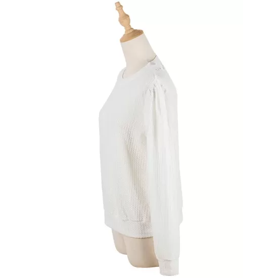 Casual Long Sleeves Backless Round-Neck T-Shirt Casual Long Sleeves Backless Round-Neck T-Shirt