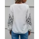 Casual Buckle Printed V-Neck T-Shirt Casual Buckle Printed V-Neck T-Shirt