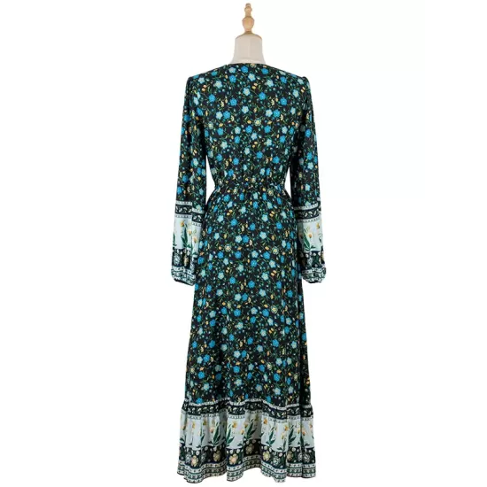 Bohemia A-Line Floral Printed V-Neck Dress Bohemia A-Line Floral Printed V-Neck Dress