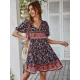 Bohemia High Waisted Floral V-Neck Dress Bohemia High Waisted Floral V-Neck Dress