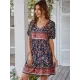 Bohemia High Waisted Floral V-Neck Dress Bohemia High Waisted Floral V-Neck Dress