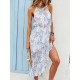 Bohemia Irregular Clipping Floral Round-Neck Dress Bohemia Irregular Clipping Floral Round-Neck Dress