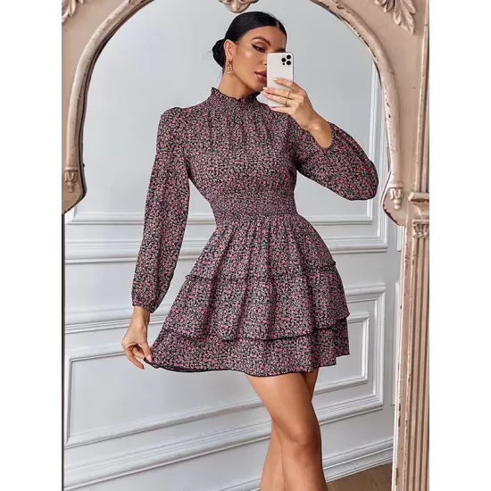 Bohemia A-Line Floral High-Neck Dress Bohemia A-Line Floral High-Neck Dress