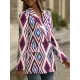 Casual Loose Geometric Coat Casual Loose Geometric Coat