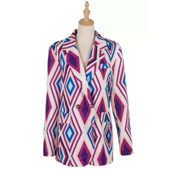 Casual Loose Geometric Coat Casual Loose Geometric Coat