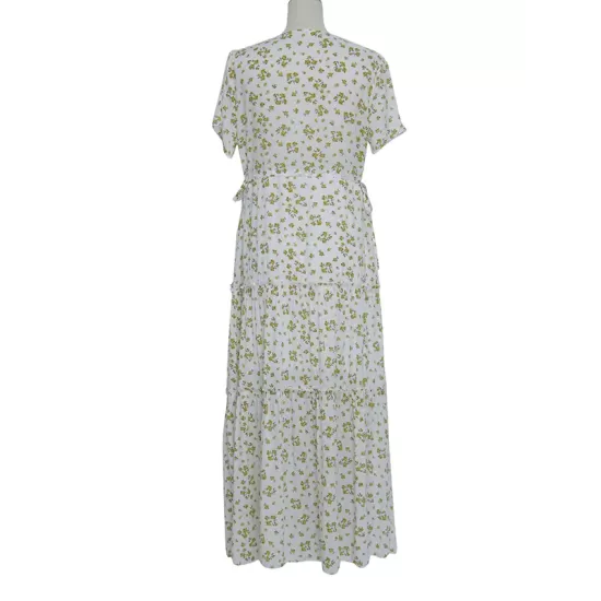 Falbala Empire Short Sleeves Midi Dresses Falbala Empire Short Sleeves Midi Dresses