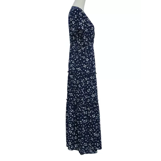 Falbala Empire Short Sleeves Midi Dresses Falbala Empire Short Sleeves Midi Dresses