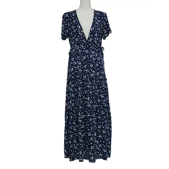 Falbala Empire Short Sleeves Midi Dresses Falbala Empire Short Sleeves Midi Dresses