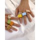 Original Stylish Resin 8 Colors Geometric Ring Original Stylish Resin 8 Colors Geometric Ring