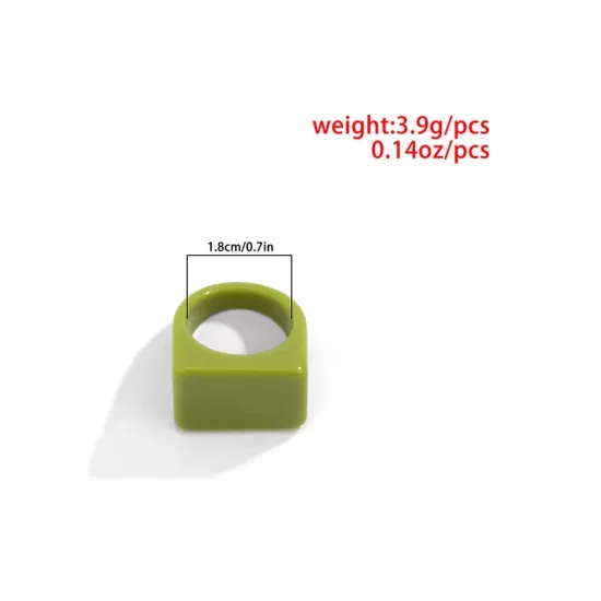 Original Stylish Resin 8 Colors Geometric Ring Original Stylish Resin 8 Colors Geometric Ring