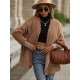 Casual Loose Solid Color Hooded Coat Casual Loose Solid Color Hooded Coat