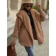 Casual Loose Solid Color Hooded Coat Casual Loose Solid Color Hooded Coat