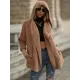 Casual Loose Solid Color Hooded Coat Casual Loose Solid Color Hooded Coat
