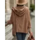 Casual Loose Solid Color Hooded Coat Casual Loose Solid Color Hooded Coat