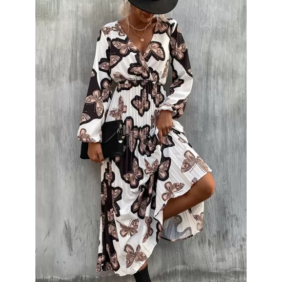 Bohemia Loose Floral V-Neck Dress Bohemia Loose Floral V-Neck Dress