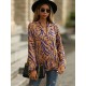 Casual Loose Floral Polo Shirt Top Casual Loose Floral Polo Shirt Top