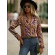 Casual Loose Floral Polo Shirt Top Casual Loose Floral Polo Shirt Top