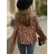 Casual Loose Floral Polo Shirt Top Casual Loose Floral Polo Shirt Top