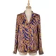 Casual Loose Floral Polo Shirt Top Casual Loose Floral Polo Shirt Top